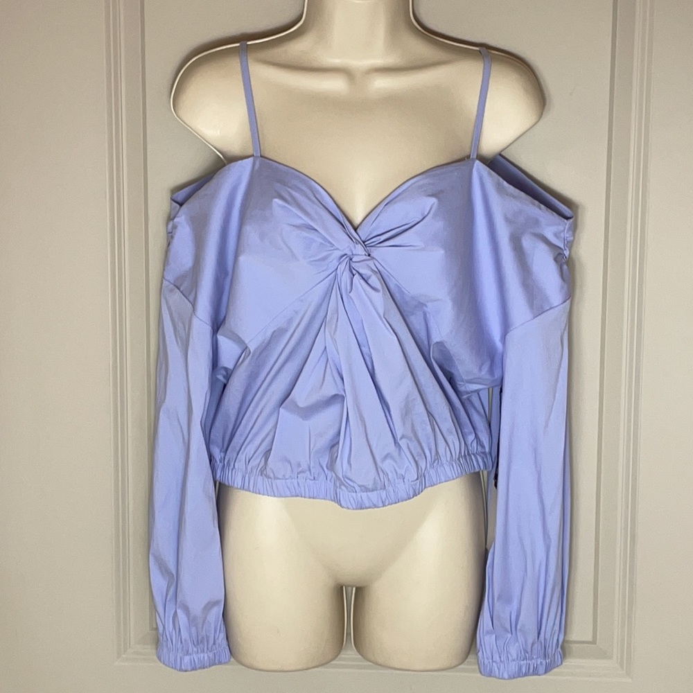ASTR the label off the shoulder purple top NWT